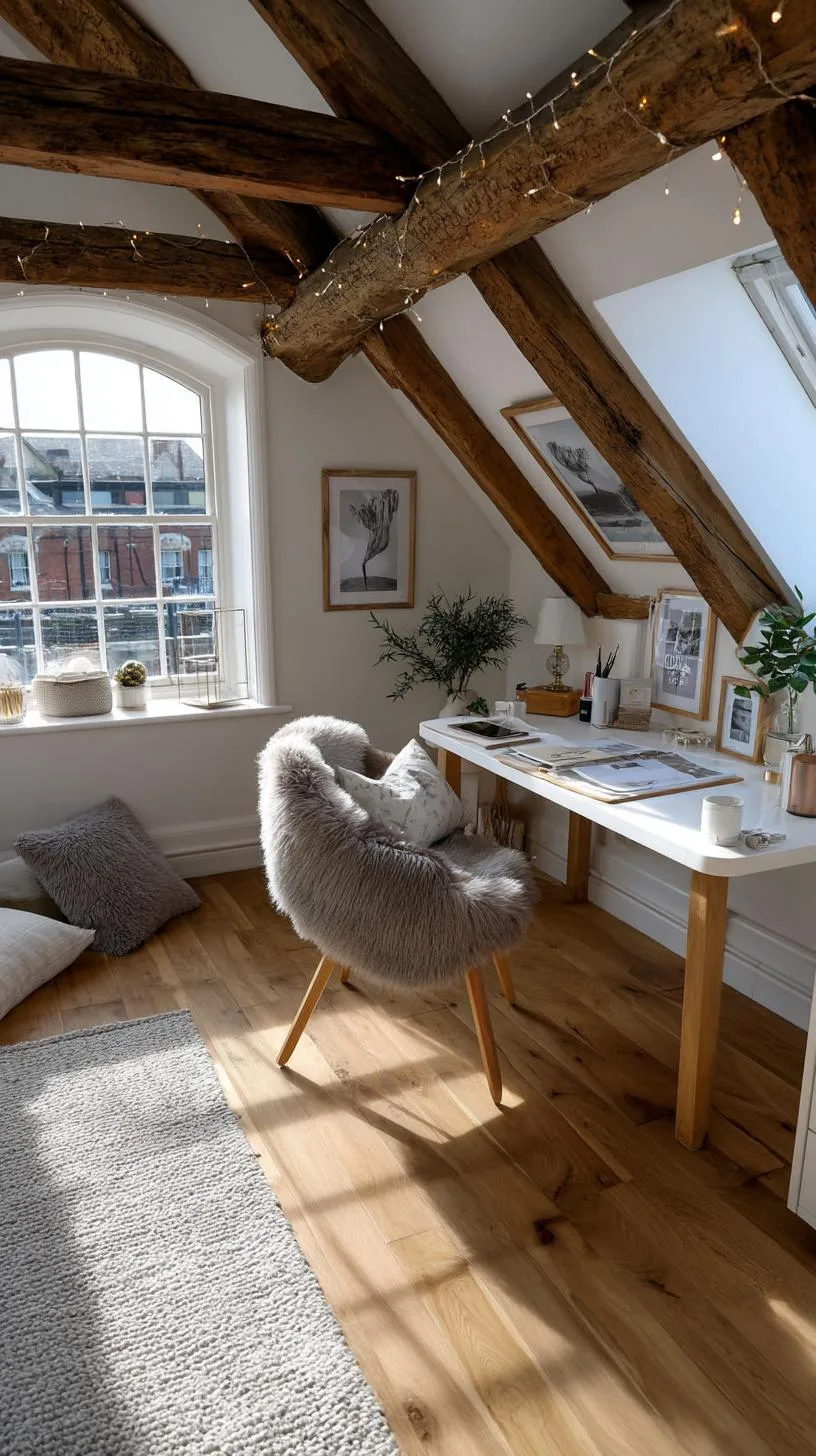 31. Creative attic workspace with sloped ceiling charm-0