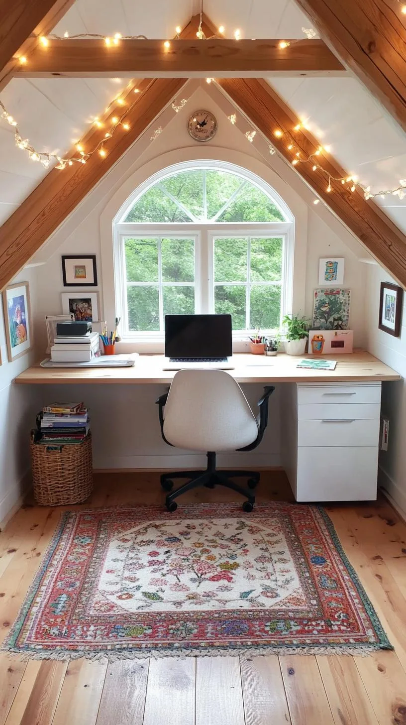 31. Creative attic workspace with sloped ceiling charm-3