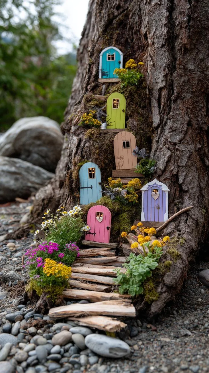 8. DIY fairy door trail at tree base-0