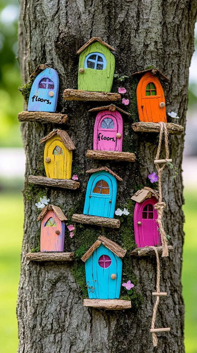 8. DIY fairy door trail at tree base-1