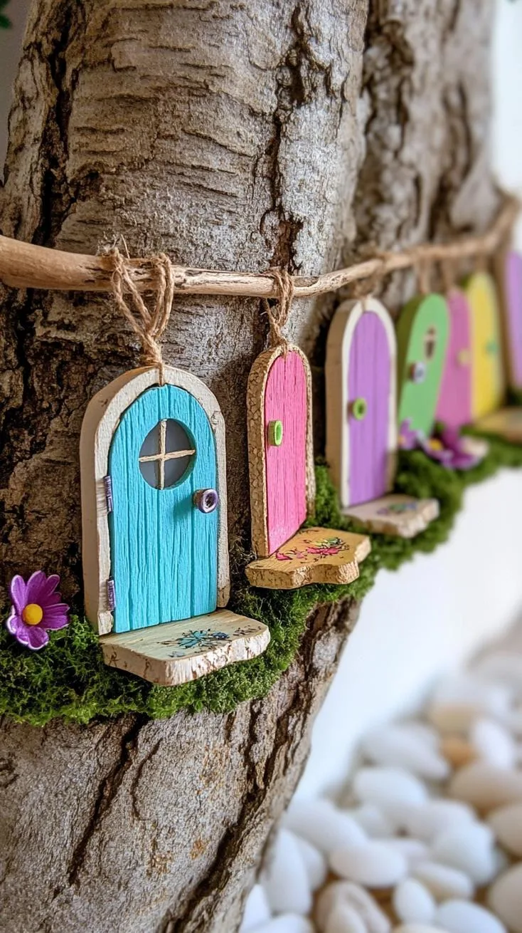 8. DIY fairy door trail at tree base-2