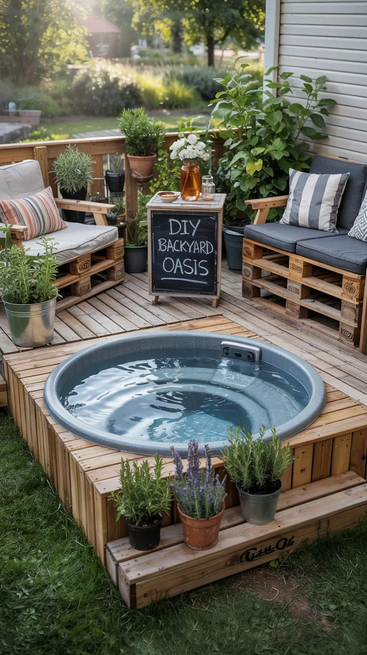 31 Best Hot Tub Ideas for the Ultimate Backyard Escape 78 13. DIY hot tub on a budget-friendly deck-3