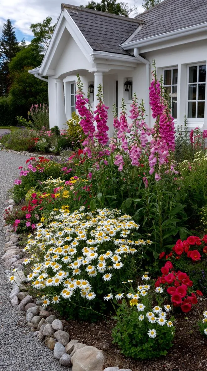 35 Dreamy Cottage Garden Ideas for Timeless Charm 67 29. Deep cottage border of mixed seasonal blooms-0