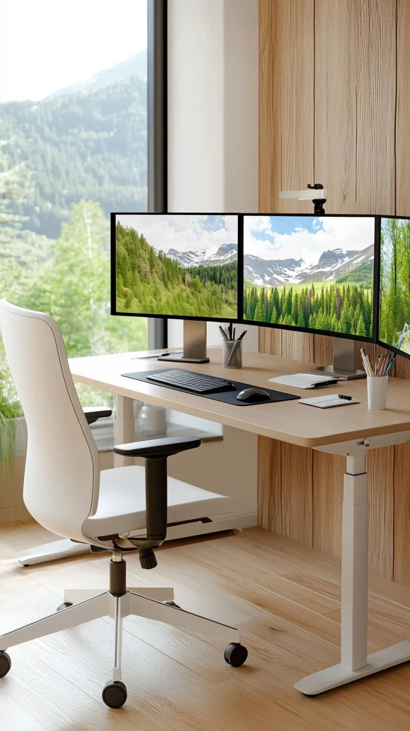 26. Ergonomic setup with dual monitors and adjustable chair-1
