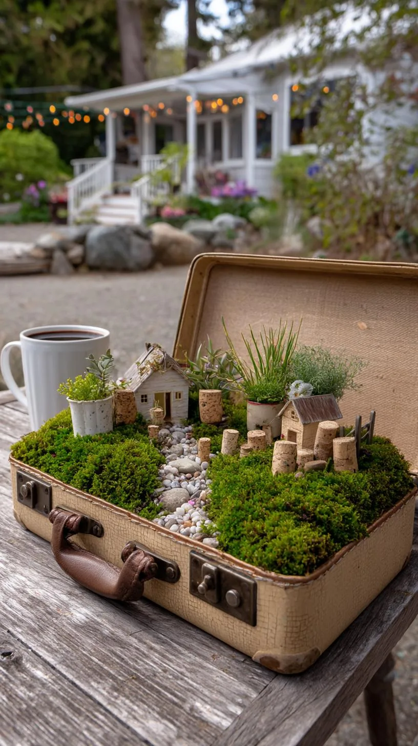 4. Fairy garden in an upcycled vintage suitcase-0