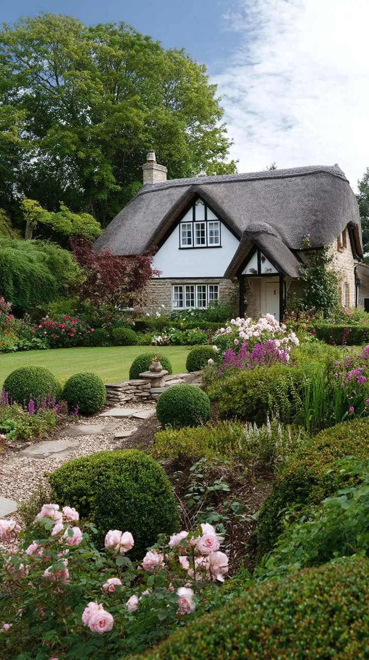 35 Dreamy Cottage Garden Ideas for Timeless Charm 77 33. Fairytale cottage garden bursting with pinks-0