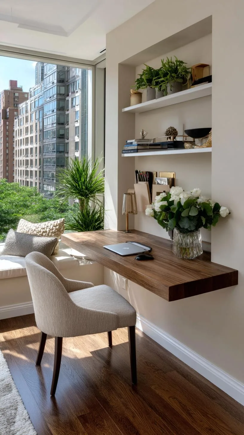 2. Floating wall desk for small space efficiency-1