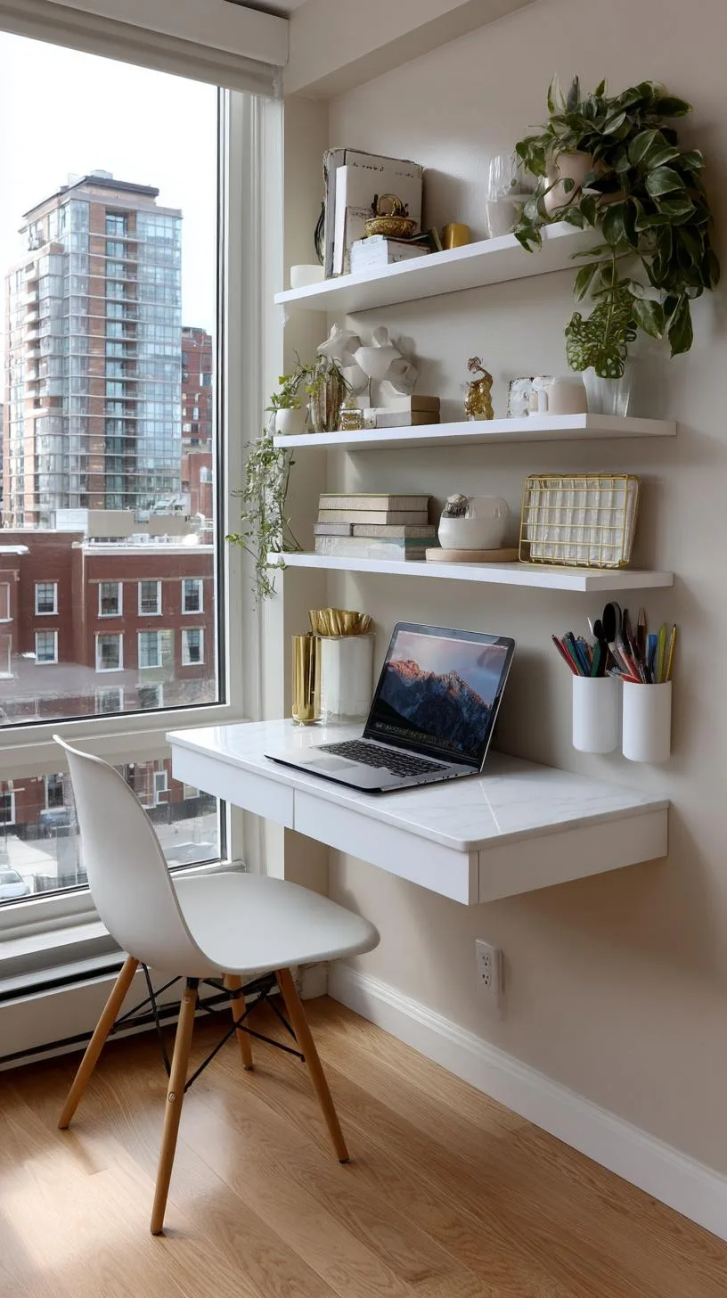 2. Floating wall desk for small space efficiency-2