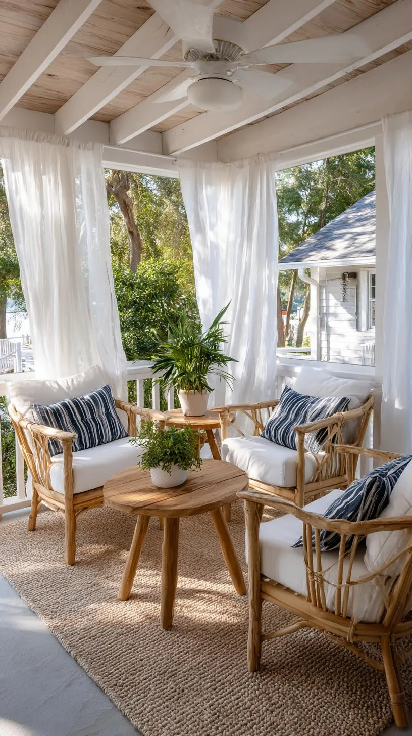 11. Front porch with ceiling fan and coastal furniture-0