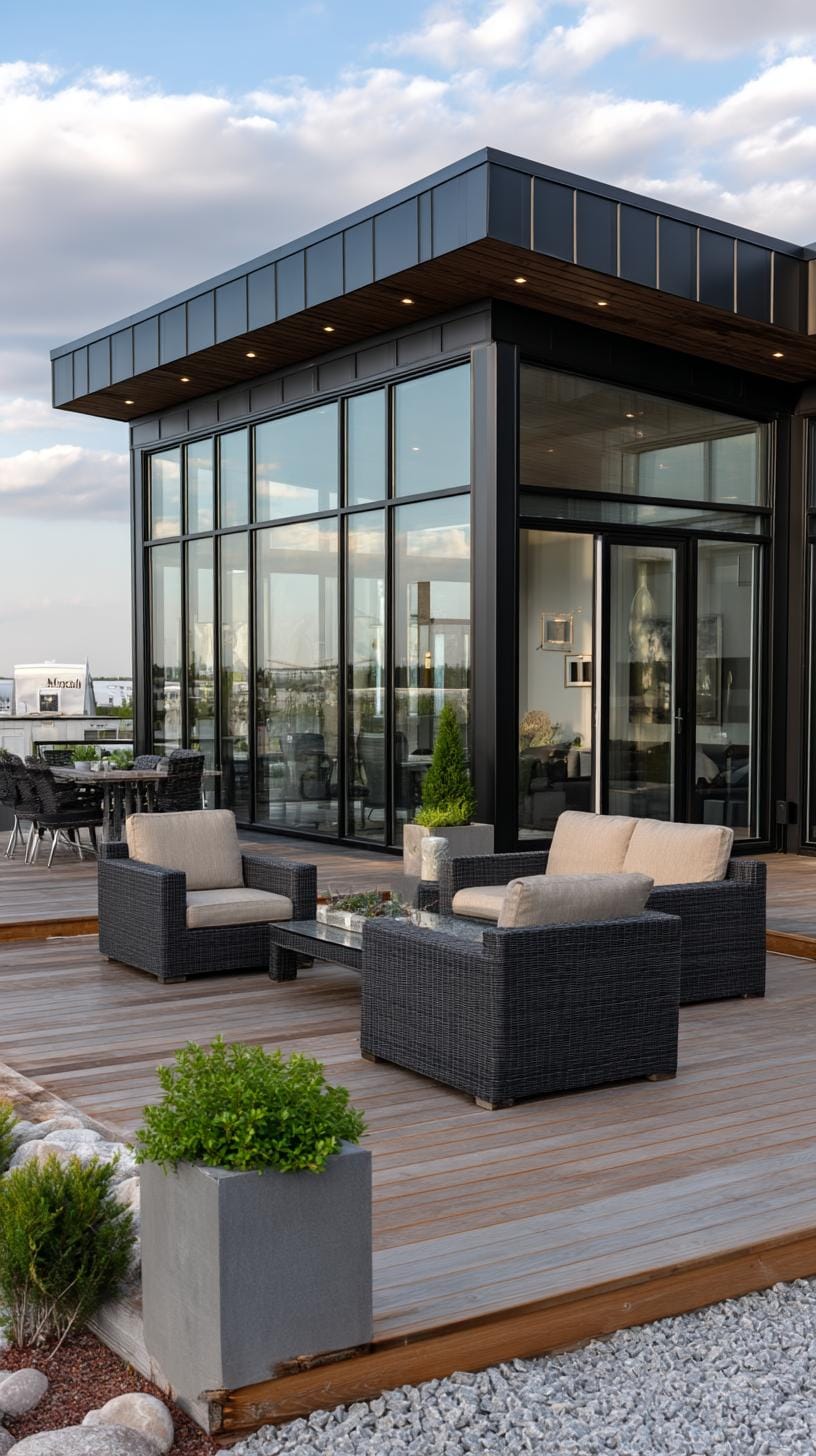 9. Fully enclosed patio with dramatic black framing-1