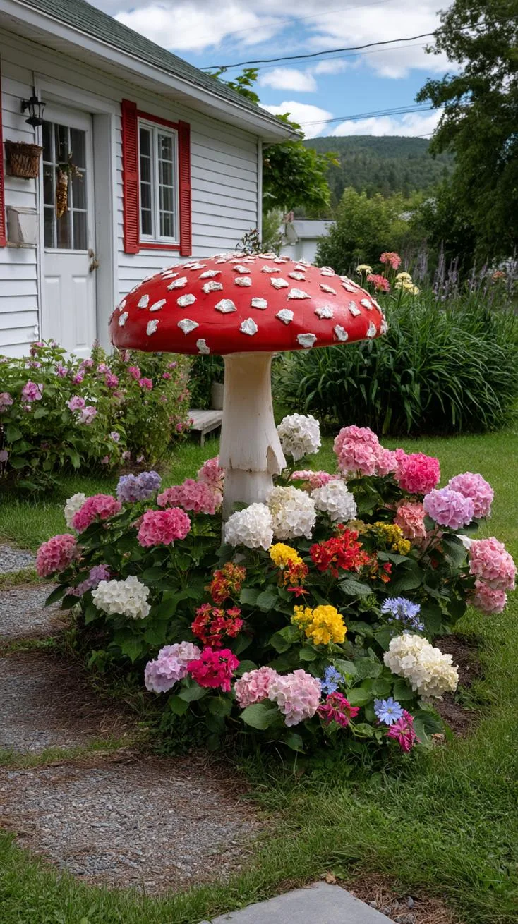 11. Garden bed shaped like a giant mushroom-0