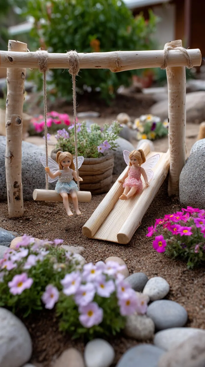 22. Garden fairy playground made from popsicle sticks-0
