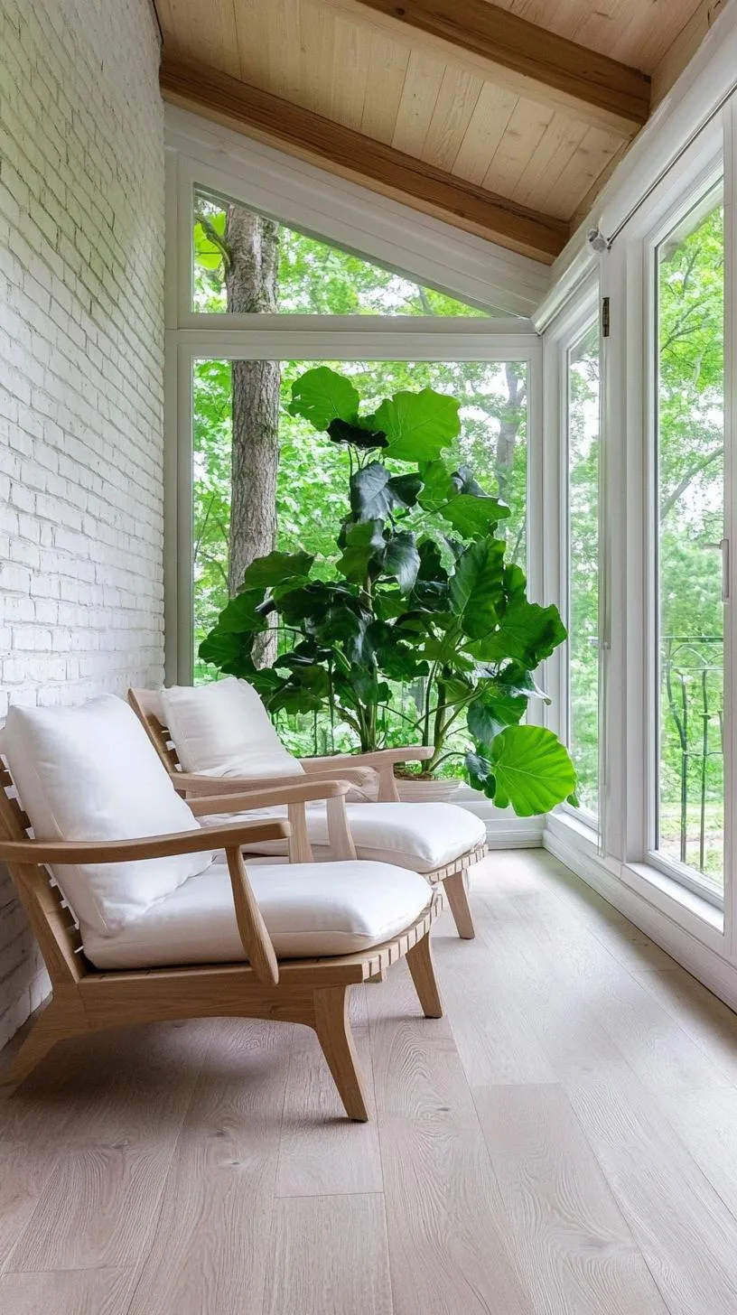 22. Glass enclosed porch with minimalist Scandinavian decor-1