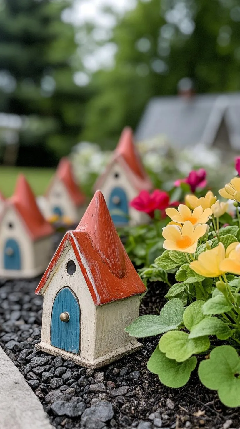 37 Whimsical Garden Ideas for a Magical Backyard 37 15. Gnome village nestled in flower border-1
