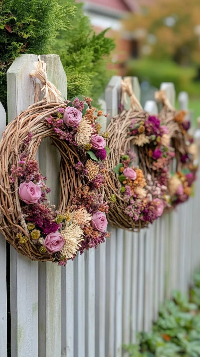 25. Handwoven twig wreaths decorated with dried flowers-0 25. Handwoven twig wreaths decorated with dried flowers-0