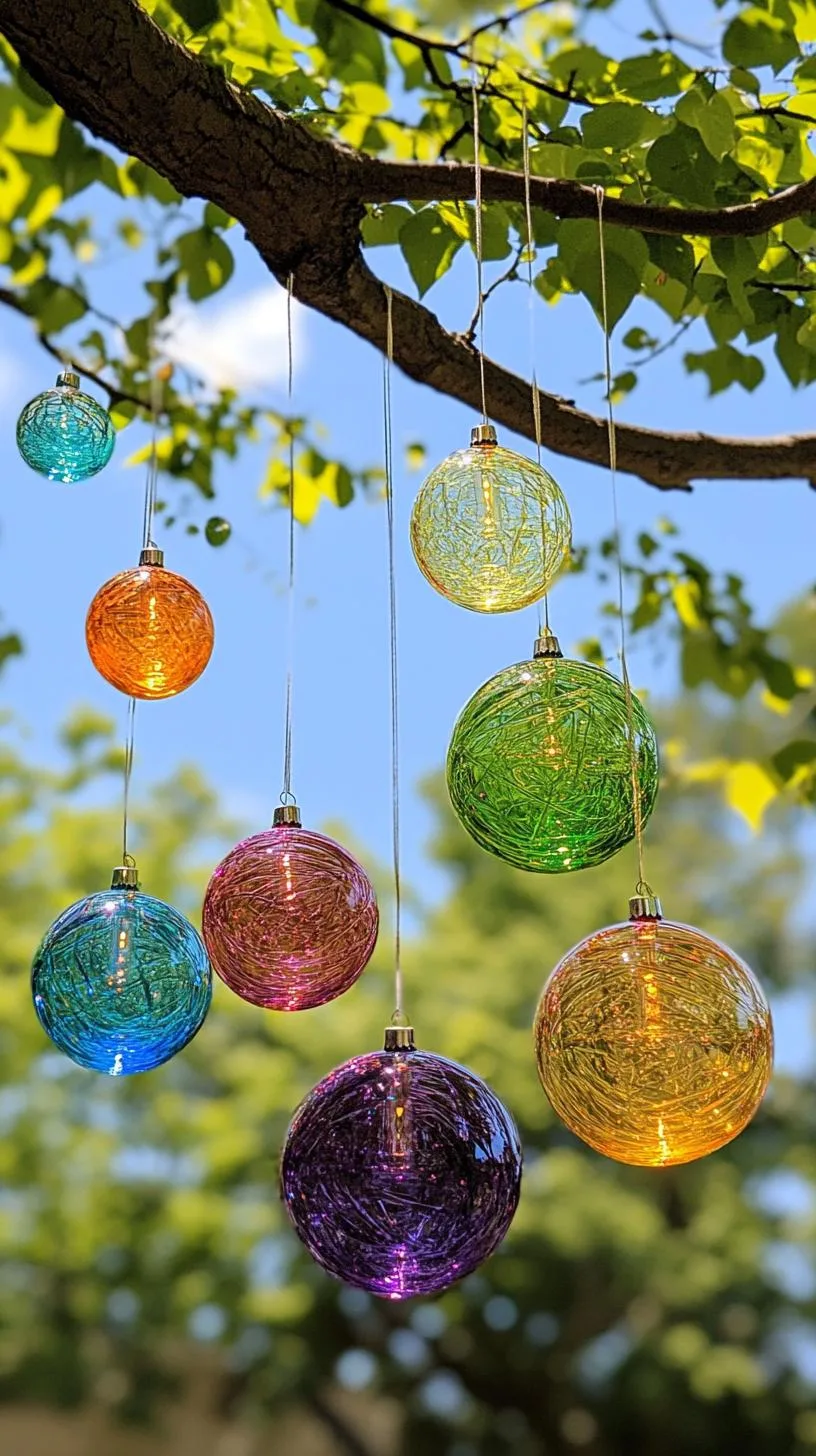37 Whimsical Garden Ideas for a Magical Backyard 85 33. Hanging glass baubles catching sunlight-0