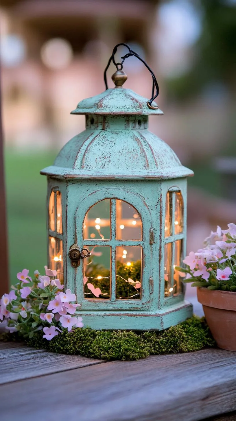 16. Lantern fairy home with glowing string lights inside-2