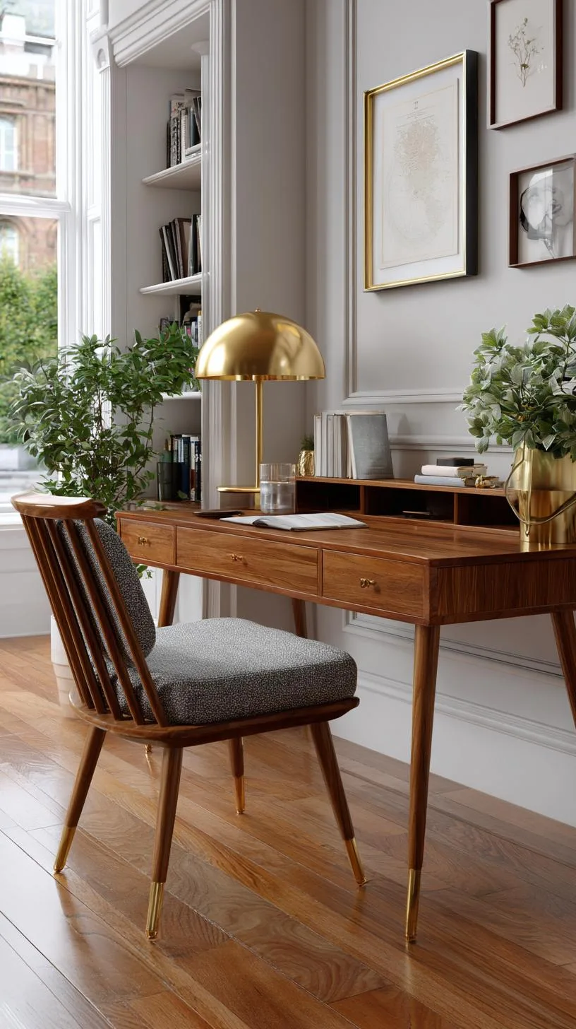 3. Mid-century modern desk with warm wood tones-0