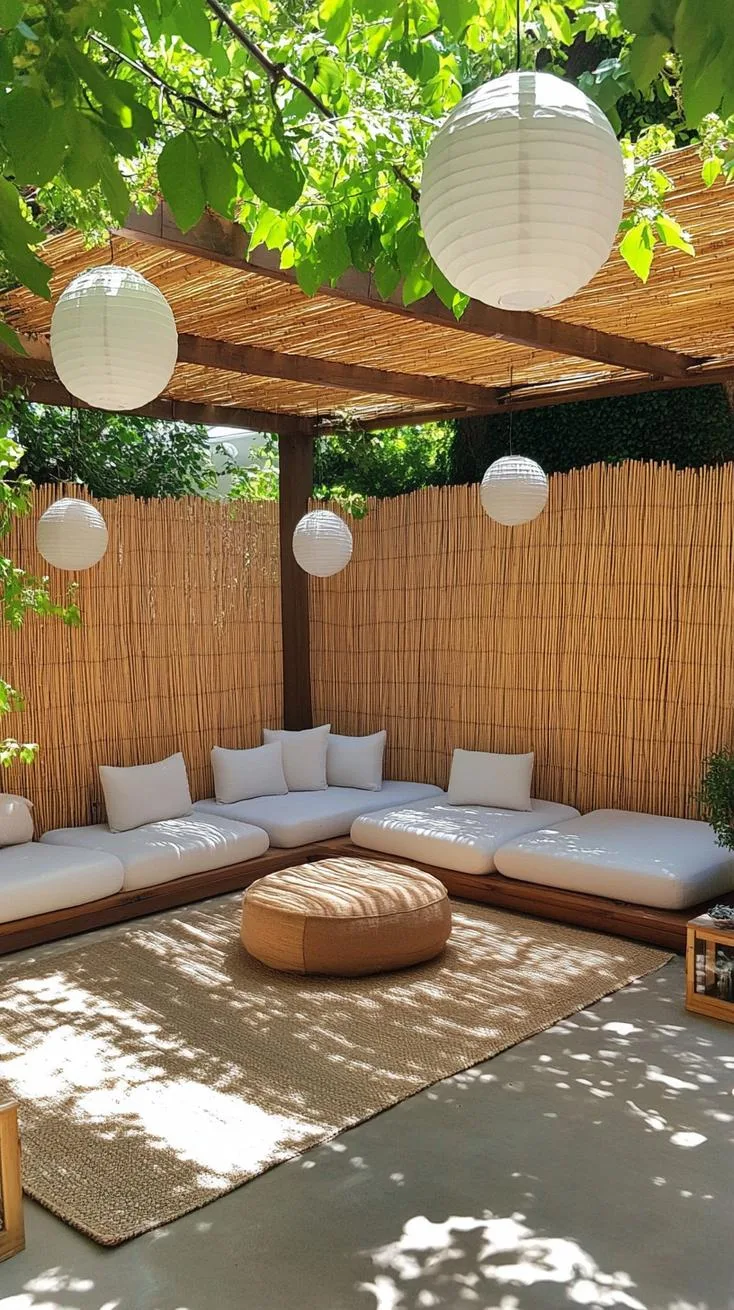 20. Natural reed fencing for cozy backyard nooks-0
