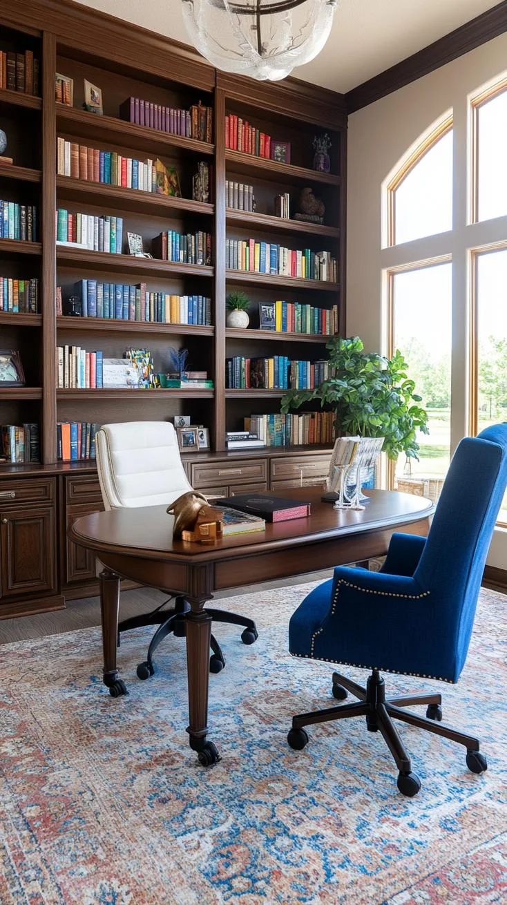 24. Office-library hybrid with full-height shelving-1