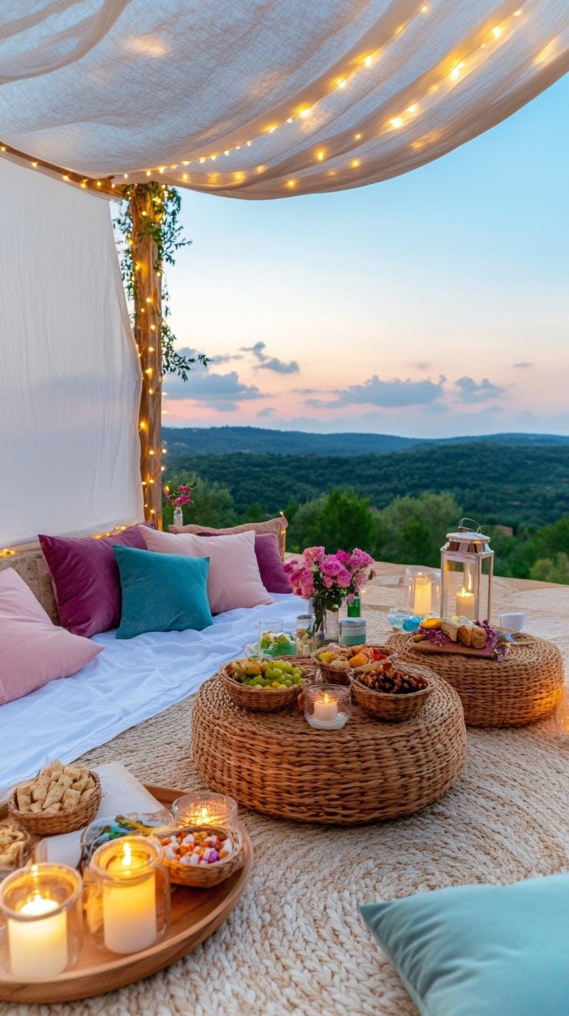 13. Outdoor movie night patio with floor cushions-0