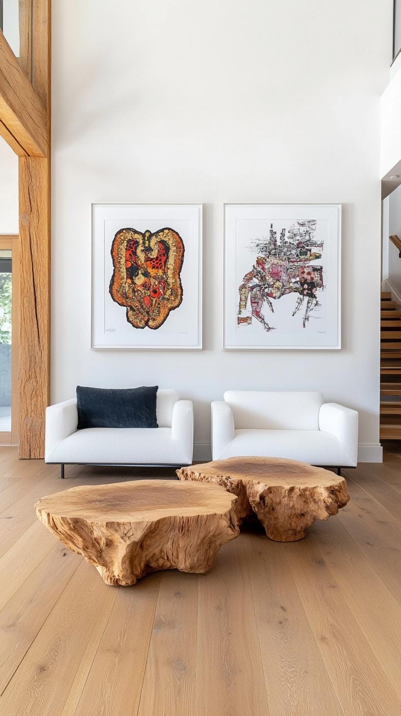 32. Oversized duo statement wall featuring two large impactful frames side by side-1