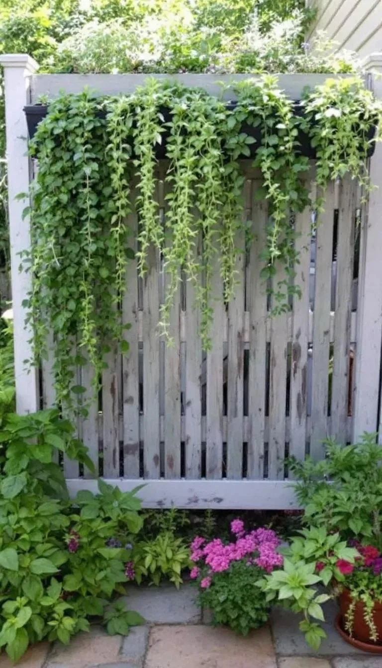 24. Planter box privacy screen with hanging herbs-0