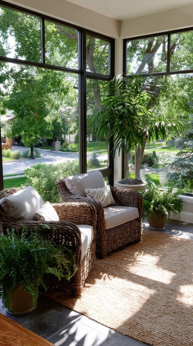 4. Porch with floor-to-ceiling windows and rattan chairs-2