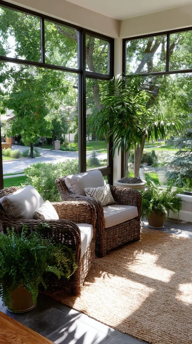 4. Porch with floor-to-ceiling windows and rattan chairs-2