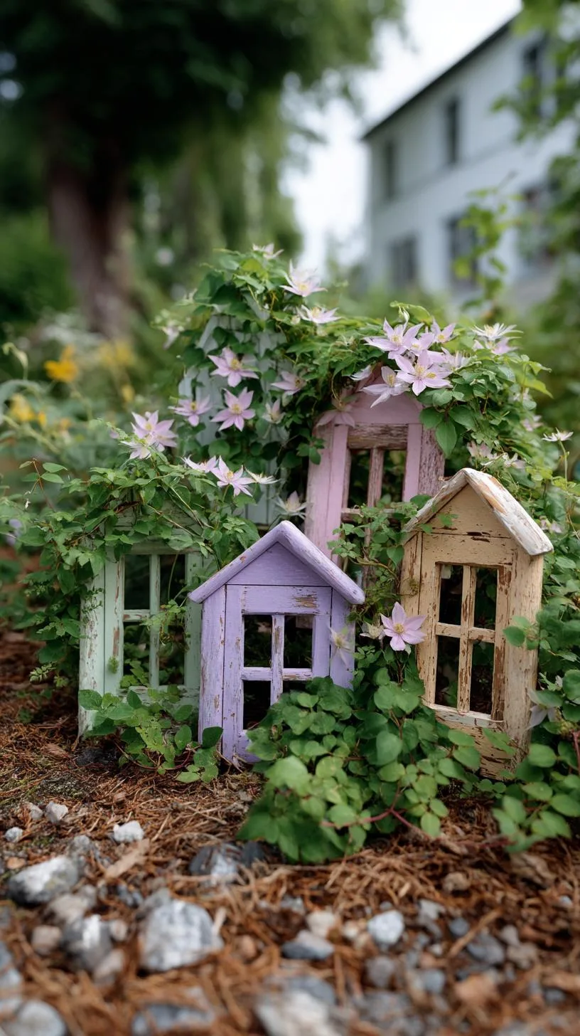 29 Vintage Garden Decor Ideas That Bring Rustic Charm Outdoors 22 5. Repurposed window frames with climbing vines-1
