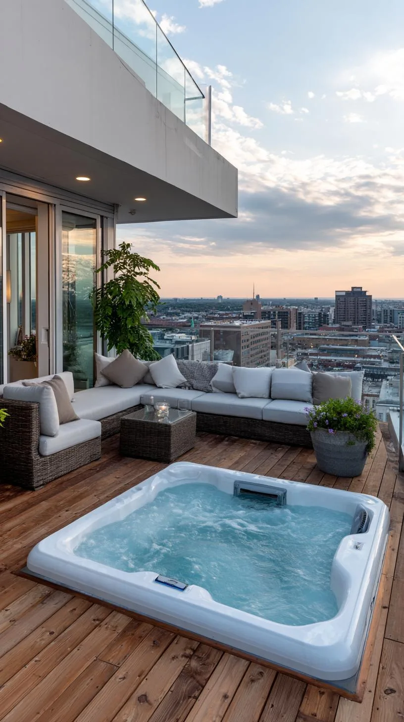 31 Best Hot Tub Ideas for the Ultimate Backyard Escape 55 10. Rooftop hot tub with panoramic views-0