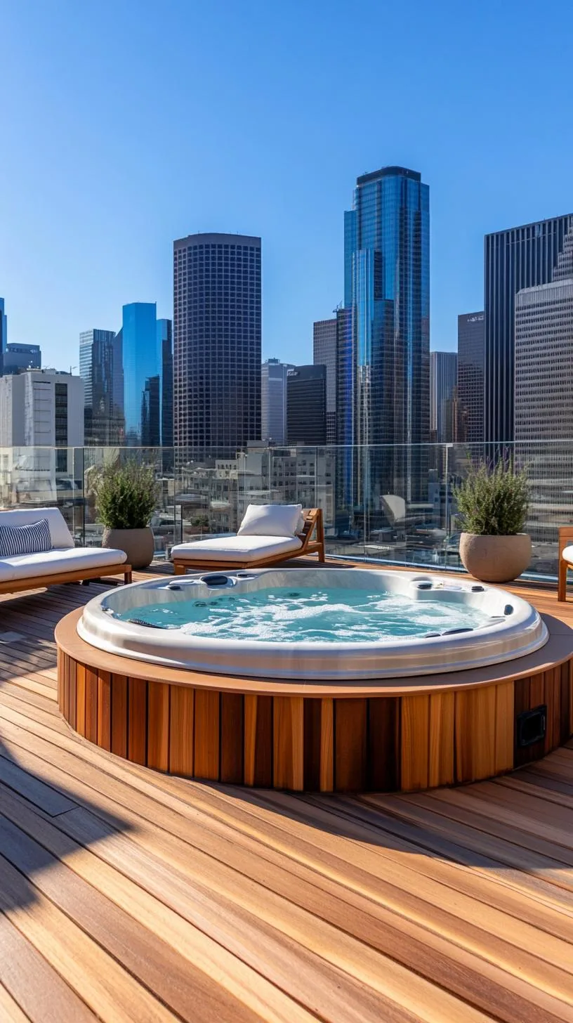 31 Best Hot Tub Ideas for the Ultimate Backyard Escape 56 10. Rooftop hot tub with panoramic views-1
