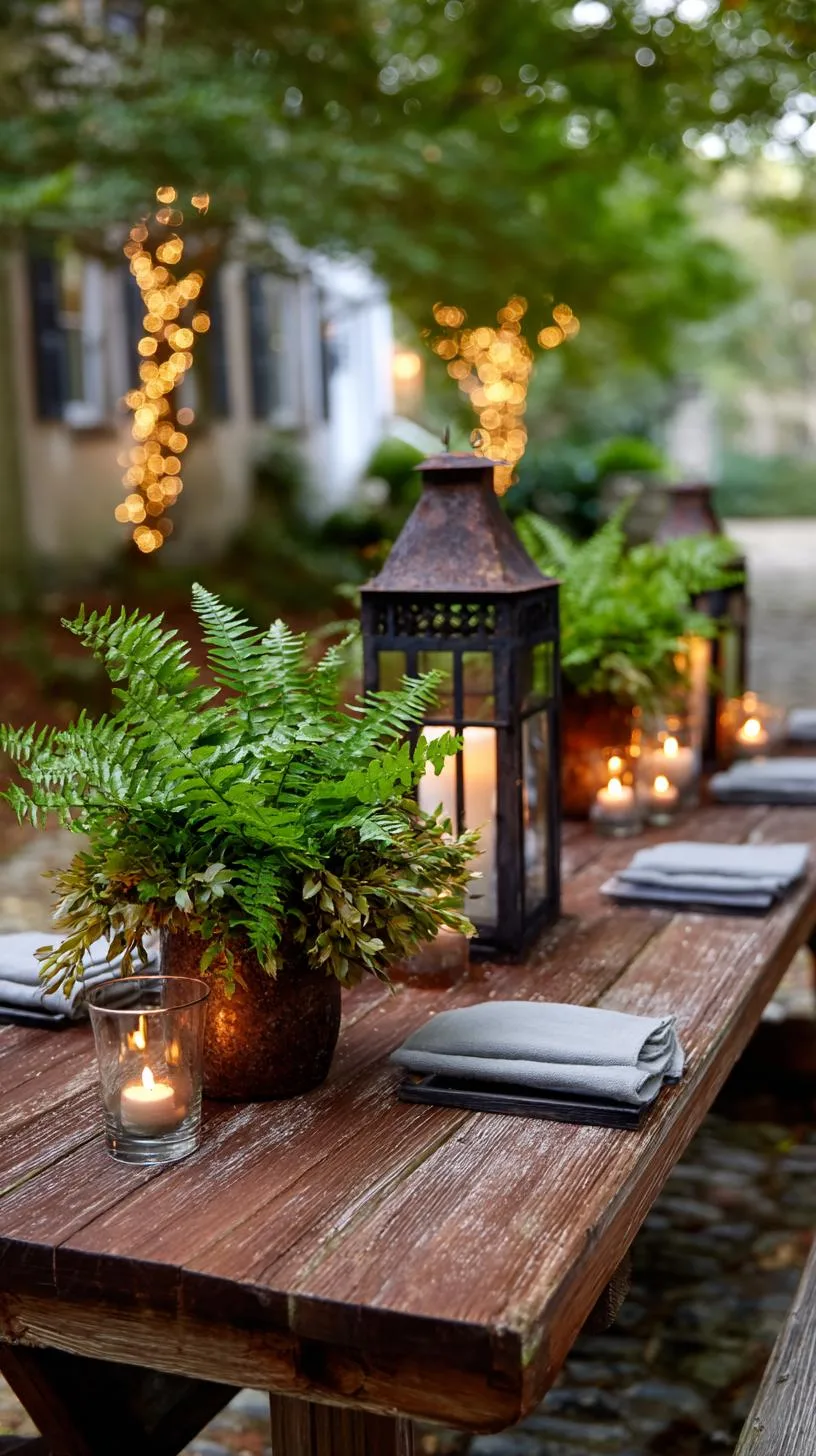 29 Vintage Garden Decor Ideas That Bring Rustic Charm Outdoors 32 8. Rusty lanterns used as floral centerpiece holders-0