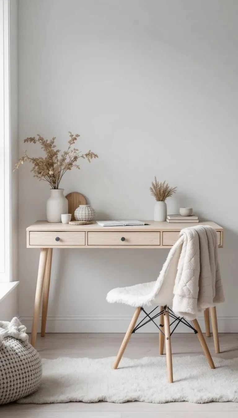 13. Scandinavian desk area with neutral tones and textures-1