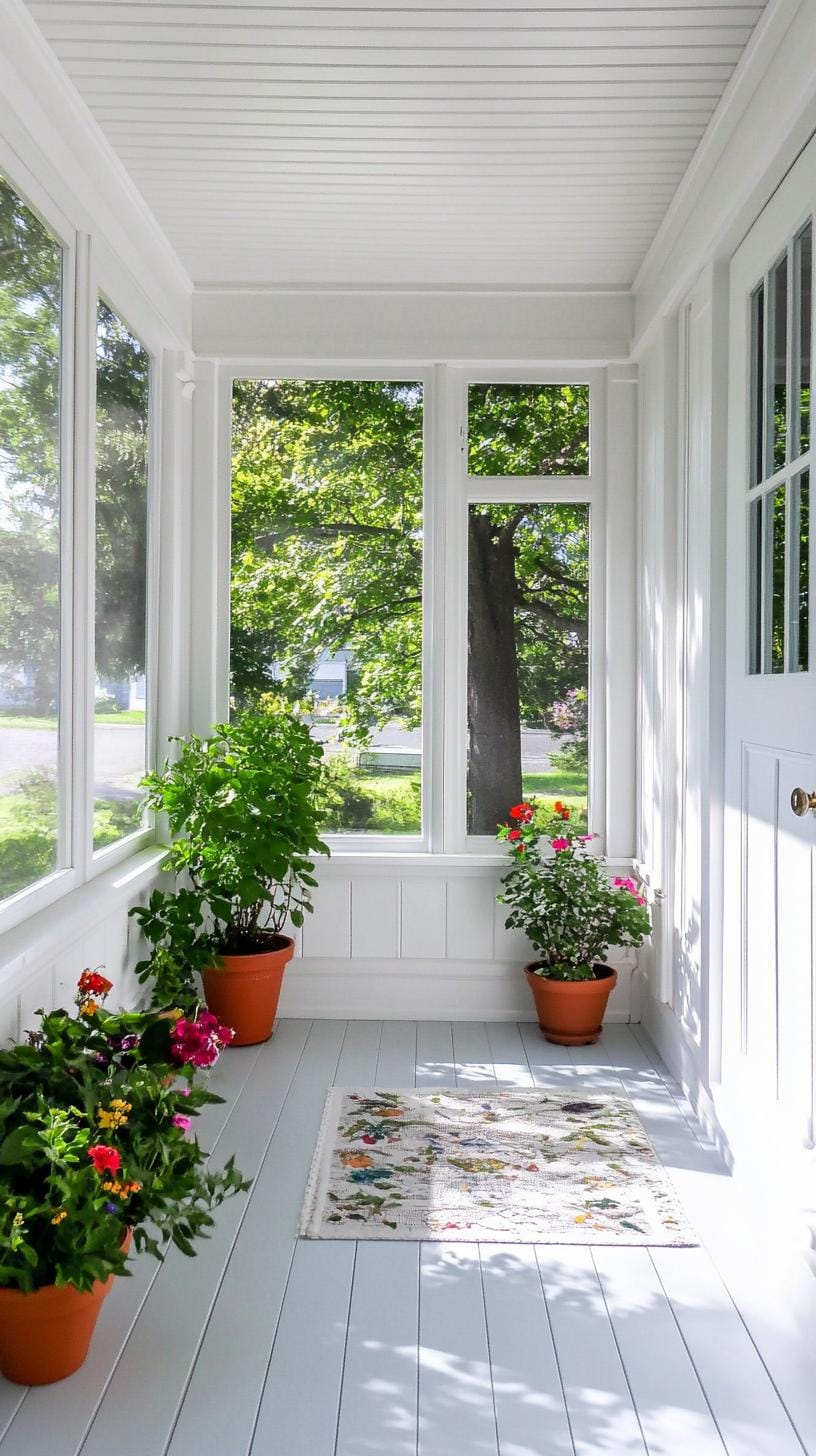 1. Small enclosed porches with full white trim-3