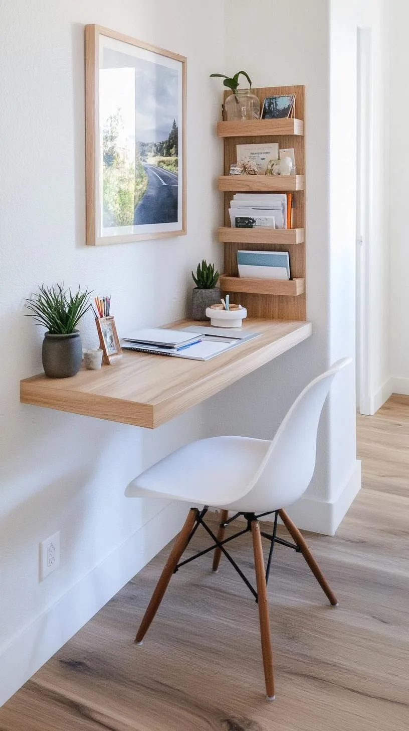 30. Small hallway desk area with vertical organizer-0