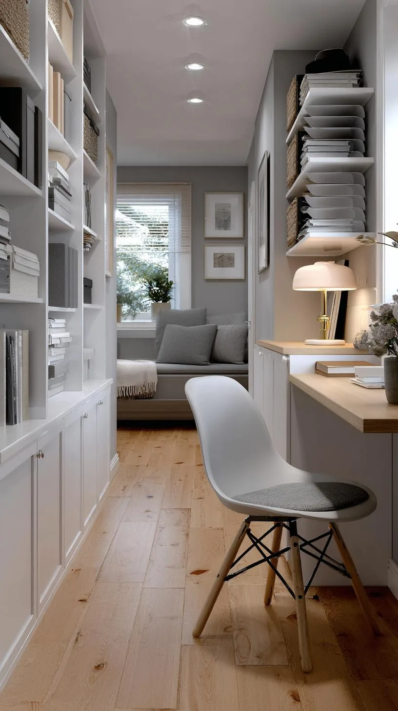 30. Small hallway desk area with vertical organizer-2