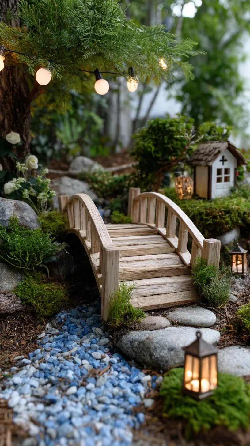 24. Wooden bridge over pebbled stream in fairy setup-0