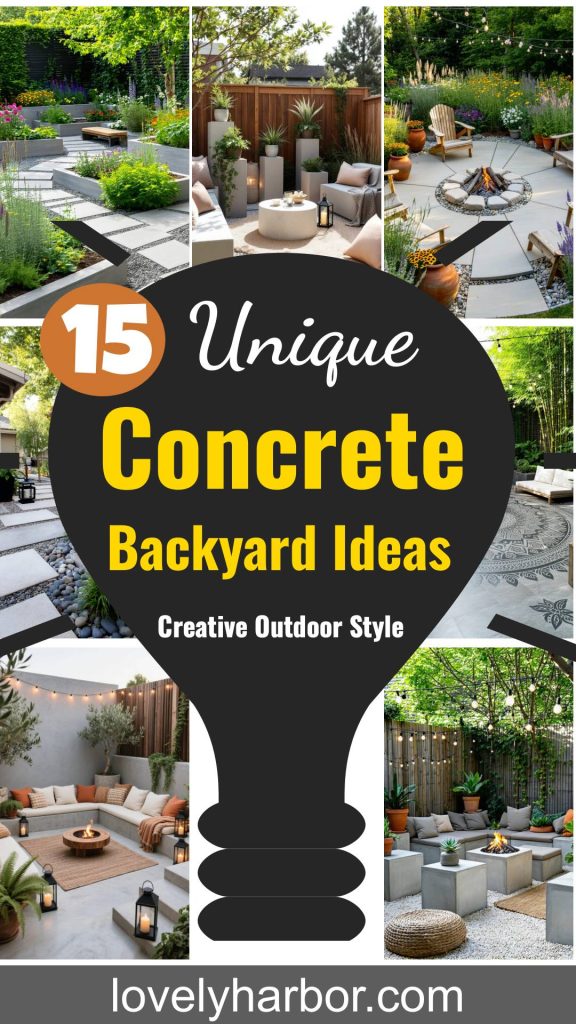 15 Unique Concrete Backyard Ideas for Creative Outdoor Style 2 15 Unique Concrete Backyard Ideas For Creative Outdoor Style