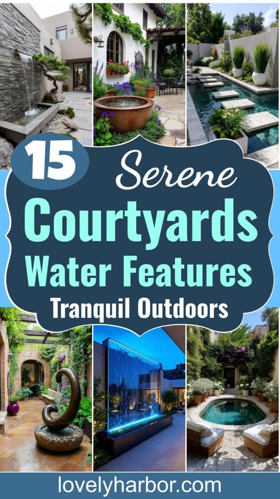 15 Unique Courtyard Designs with Water Features and Fountains