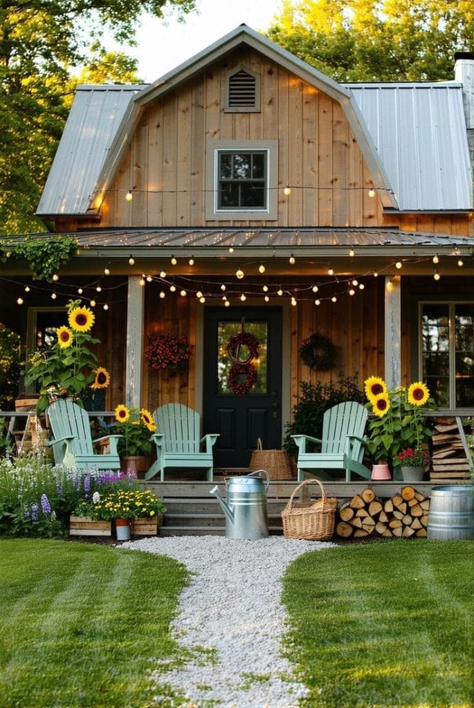 21 Charming Small Barn House Ideas with Cozy Porches