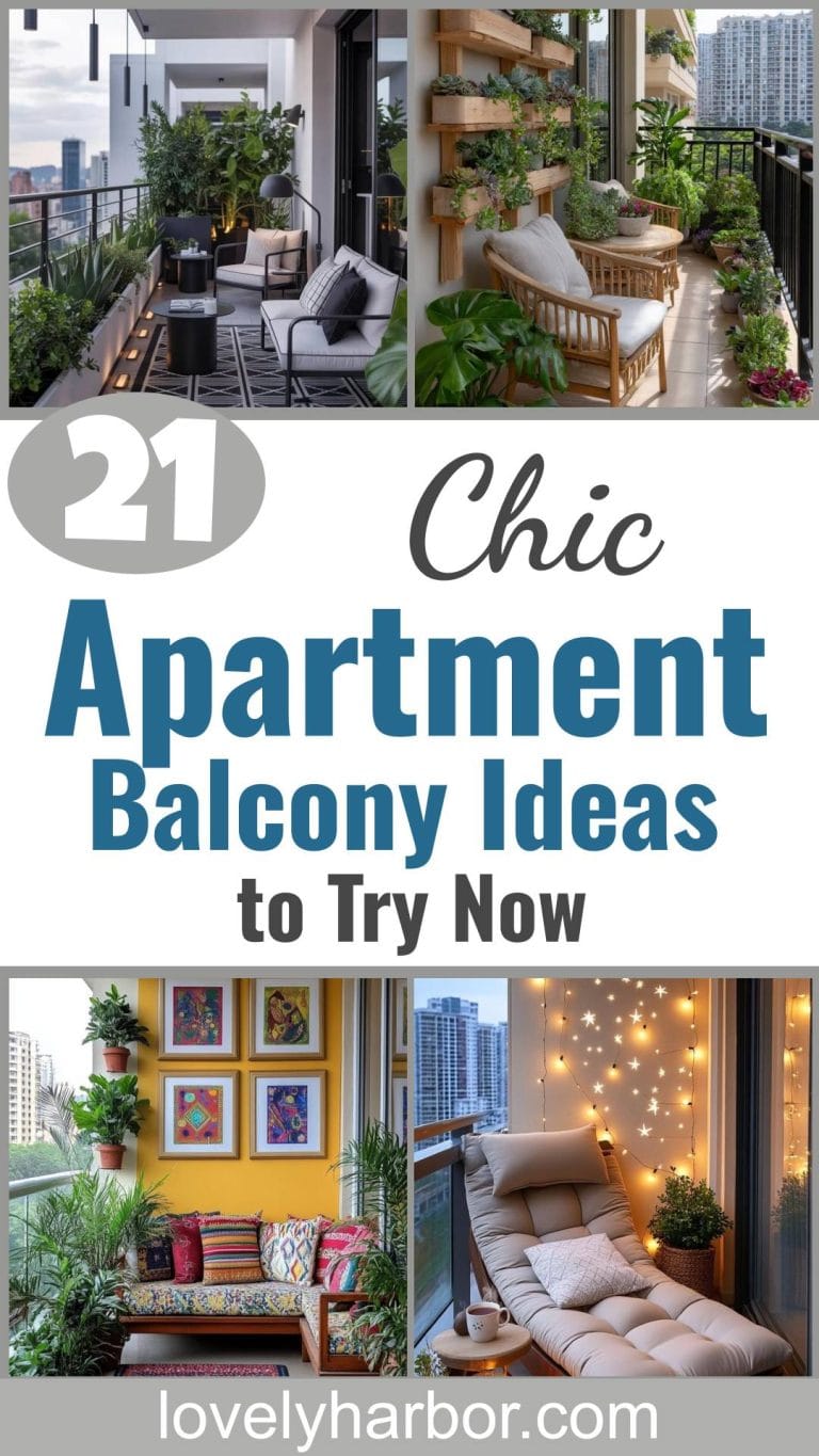 Picture of 21 Stylish Apartment Balcony Ideas To Try This Season - Lovely Harbor