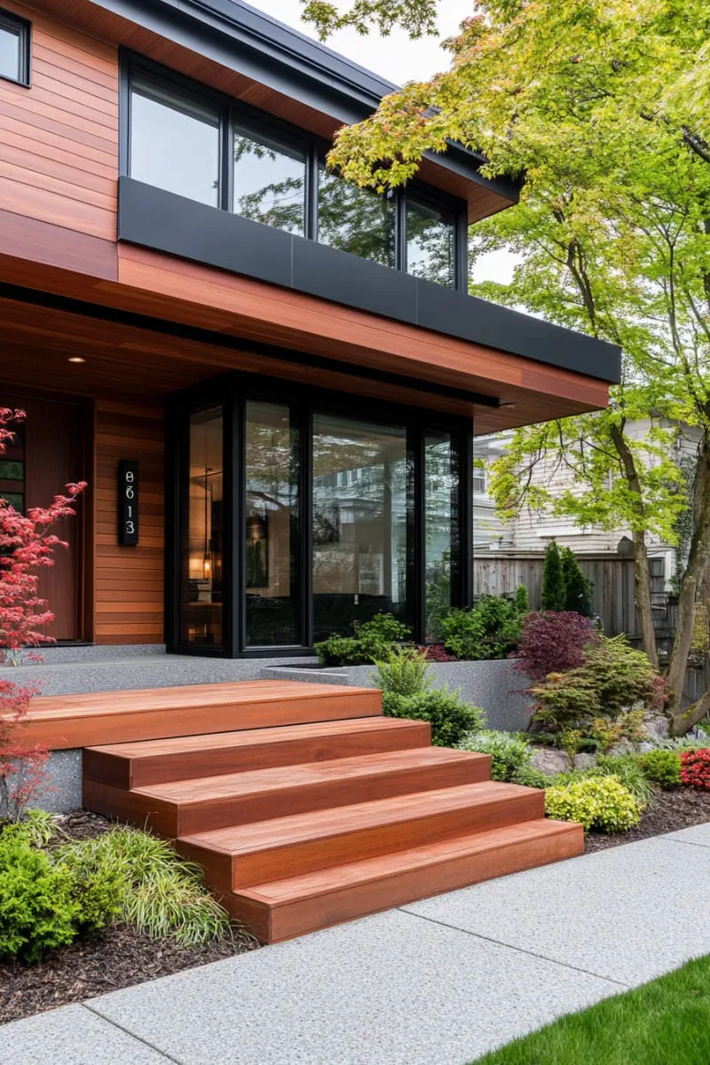 19 Ranch Style Home Exteriors to Inspire Your Next Makeover 67 bold geometric house numbers on a sleek ranch facade 1