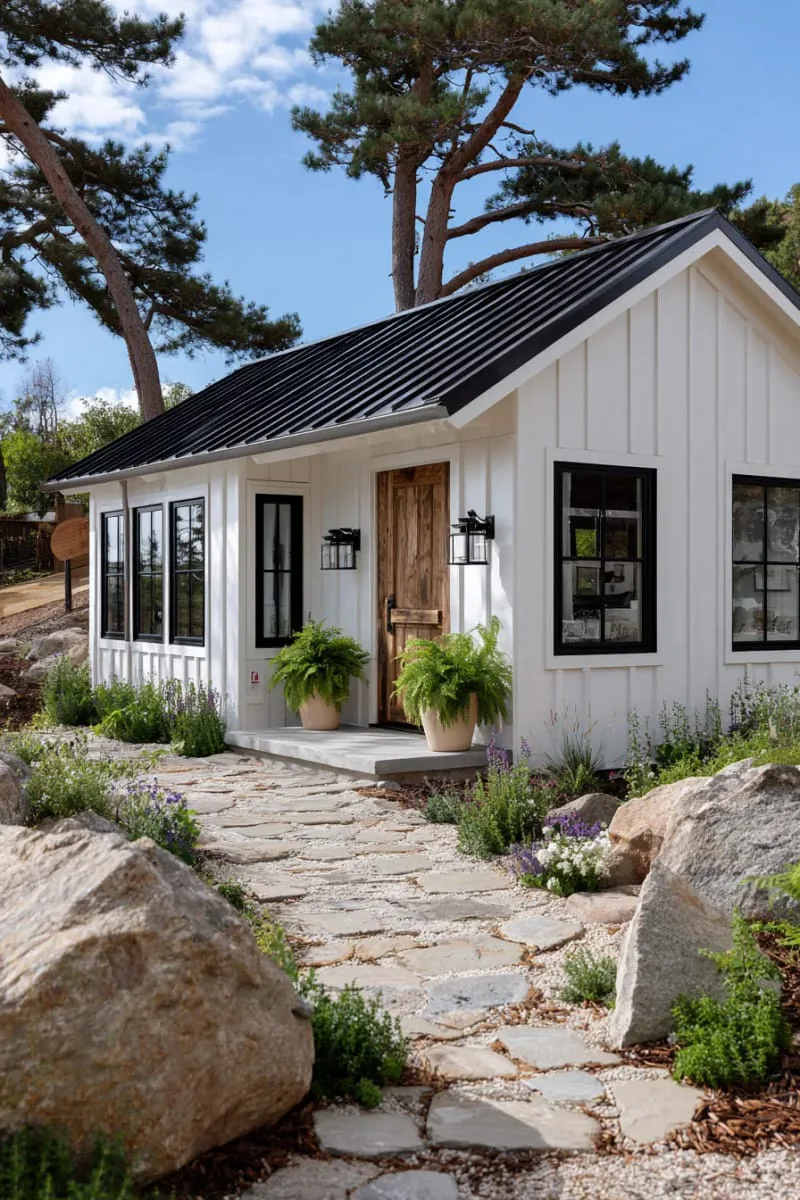 21 Small Barn House Designs with Modern Rustic Charm 24 compact barn cabin with board and batten siding 1
