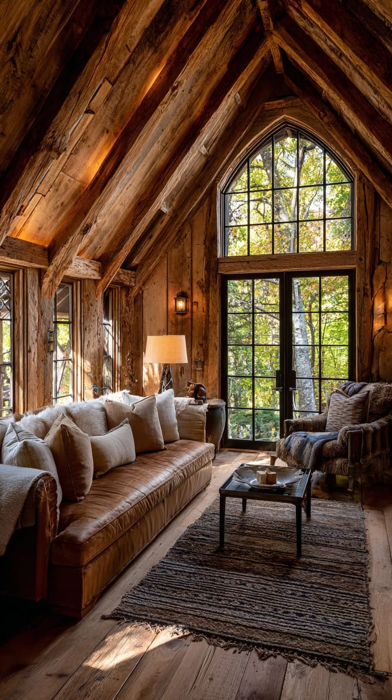 21 Small Barn House Designs with Modern Rustic Charm 12 cozy barn home with vaulted wood beam ceilings 1