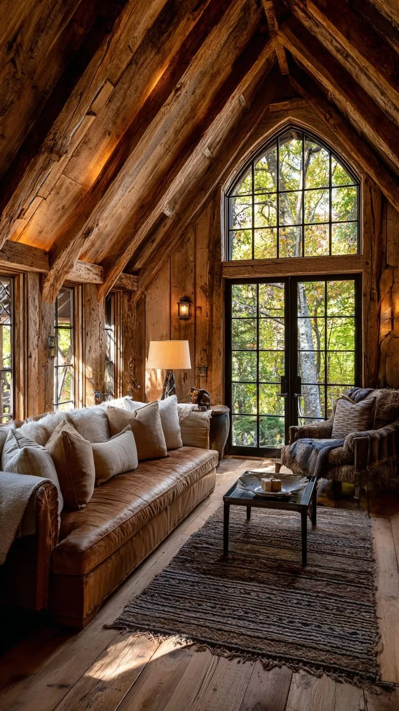21 Small Barn House Designs with Modern Rustic Charm 12 cozy barn home with vaulted wood beam ceilings 1