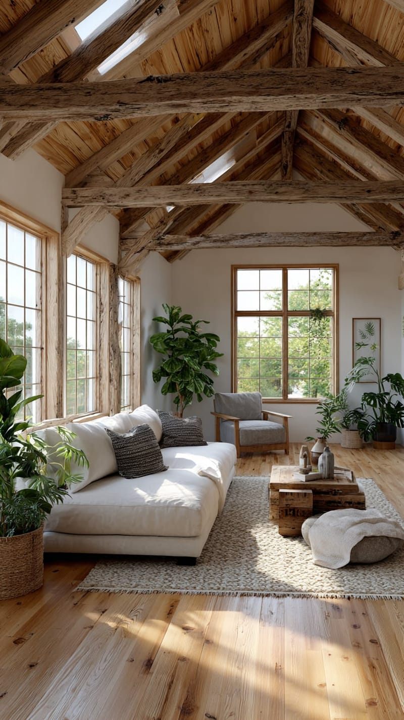21 Small Barn House Designs with Modern Rustic Charm 13 cozy barn home with vaulted wood beam ceilings 1