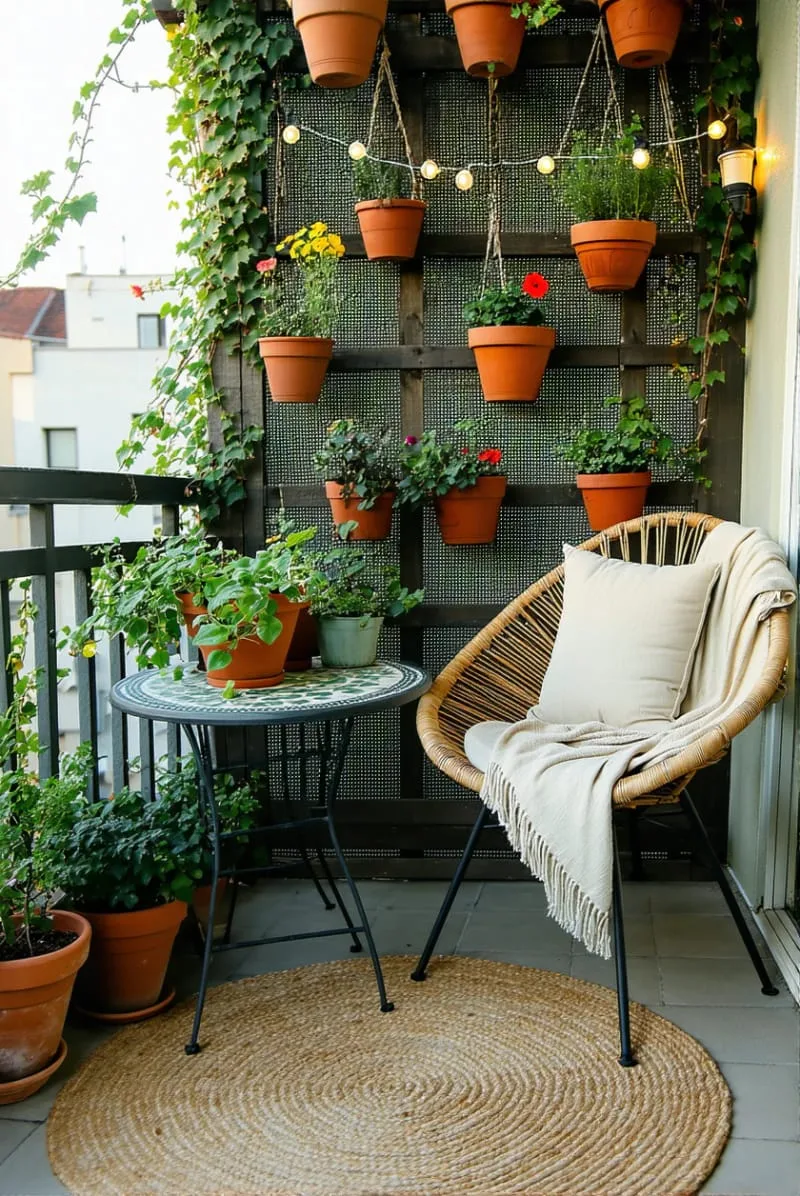 diy privacy screens made from climbing ivy or hanging planters 1