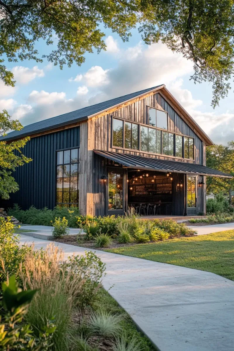 industrial-style awnings over large picture windows 1
