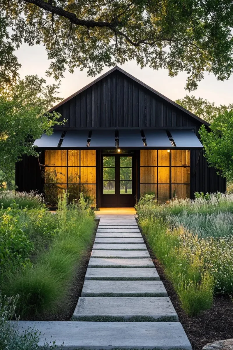 industrial-style awnings over large picture windows 1